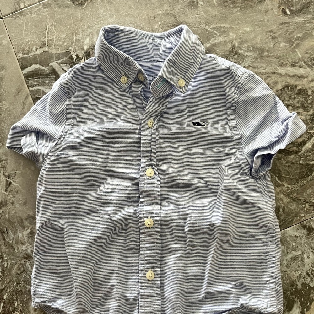 Vineyard Vines Blue Striped Kids Shirt